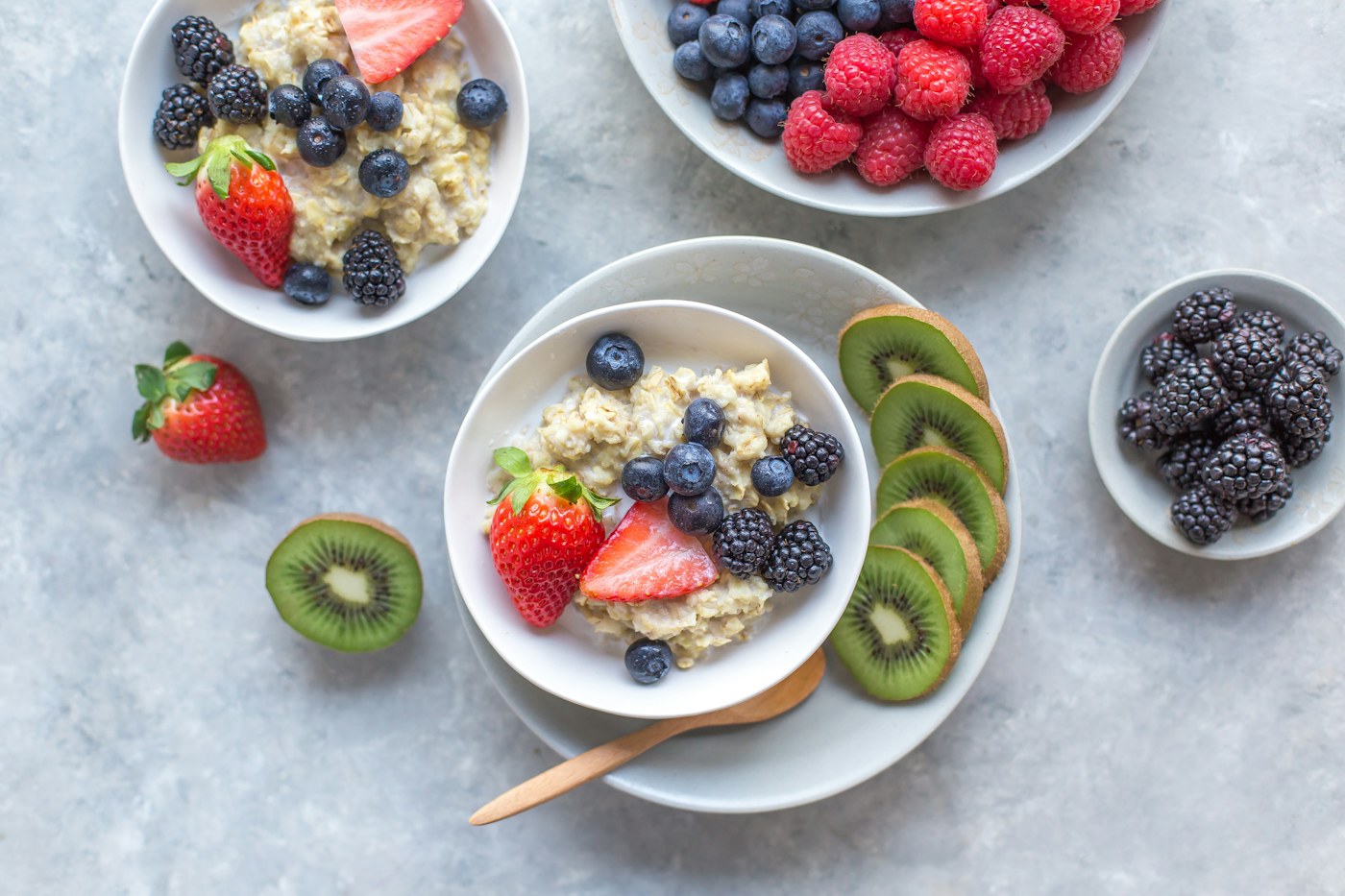 A bowl of oats prepared for a meal